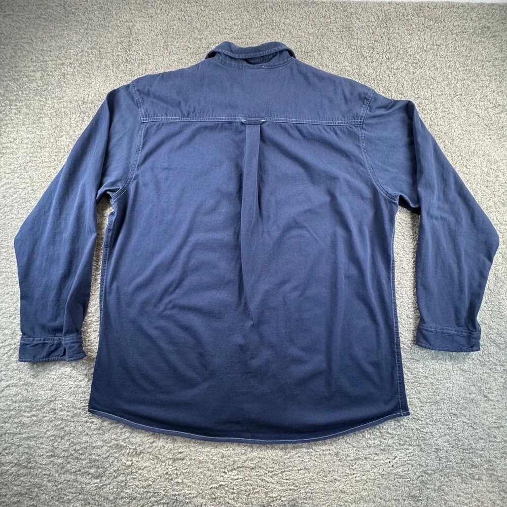 The North Face A5 Series Button Up Shirt Mens XL/TG Navy Blue Long Sleeve Preppy